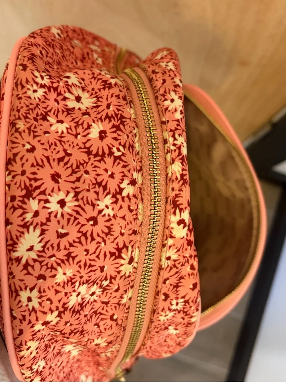 Michael Kors Coral Pink Floral Printed Backpack